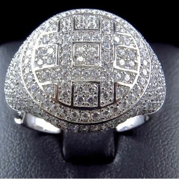 NWT Micro Pavé CZ Crystal Ring - Unisex - Picture 2 of 6